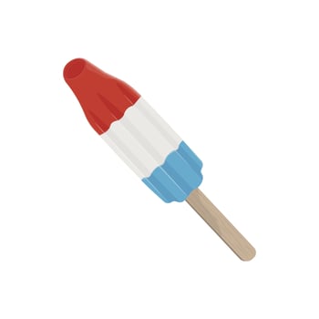 Bomb Pop Ice Popsicle Illustration Logo vector