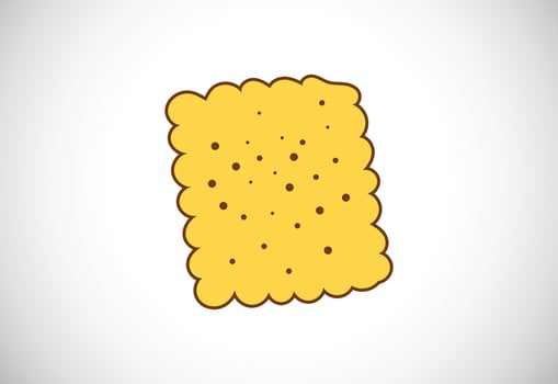 Creative Initial Biscuit, crunch, crispy, snack shape logo design, Vector design template