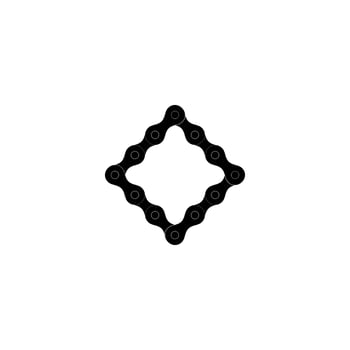 Composition of the Silhouette of the Chain for Motorcycle, Bike or Bicycle, Machinery, can use for Art Illustration, Logo Type, Pictogram, Website or Graphic Design Element. Vector Illustration