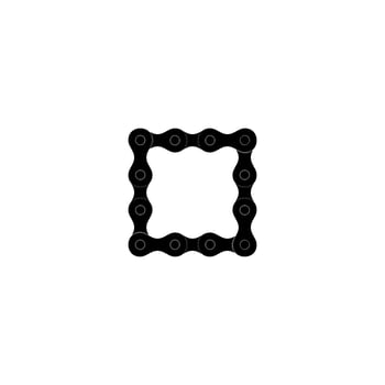 Composition of the Silhouette of the Chain for Motorcycle, Bike or Bicycle, Machinery, can use for Art Illustration, Logo Type, Pictogram, Website or Graphic Design Element. Vector Illustration