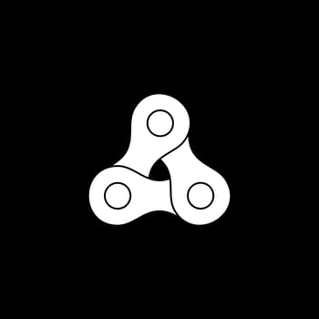 Triangle Shape created from Chain Silhouette for Motorcycle, Bike or Bicycle, Machinery, can use for Art Illustration, Logo Type, Pictogram, Website or Graphic Design Element. vector