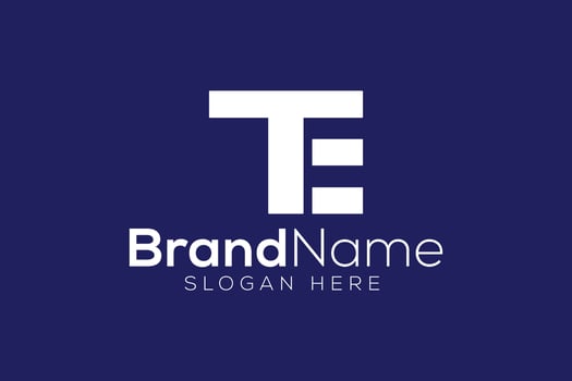 Minimal and Professional letter T E vector logo design