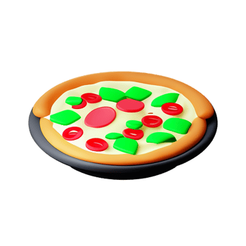 pizza 3d icon illustration png