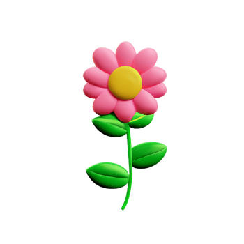 floral 3d icon illustration png