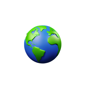 earth 3d icon illustration png