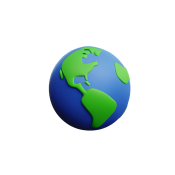 earth 3d icon illustration png