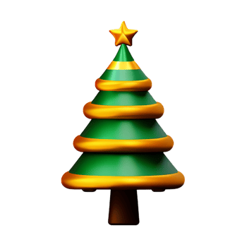 christmas tree 3d icon illustration png