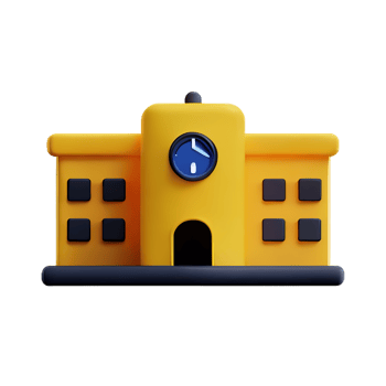 school 3d icon illustration png