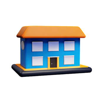 school 3d icon illustration png