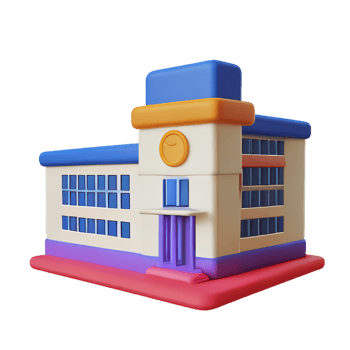 school 3d icon illustration png