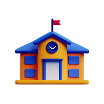 school 3d icon illustration png