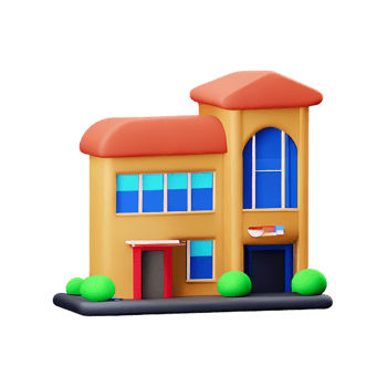 school 3d icon illustration png