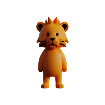 lion 3d icon illustration png
