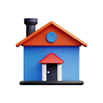 house 3d icon illustration png