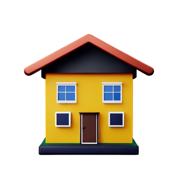 house 3d icon illustration png