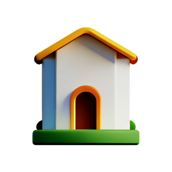 house 3d icon illustration png