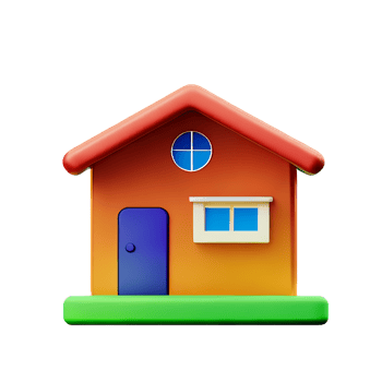 house 3d icon illustration png