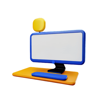 computer 3d icon illustration png