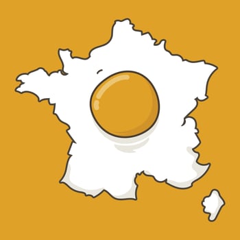 france map vector egg
