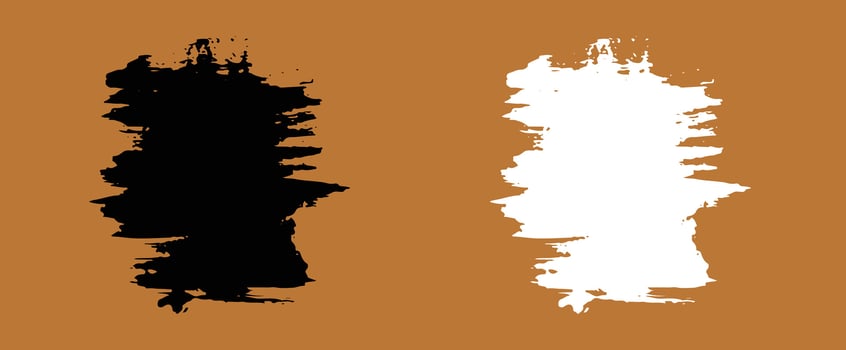 Vector paint different grunge brush stroke