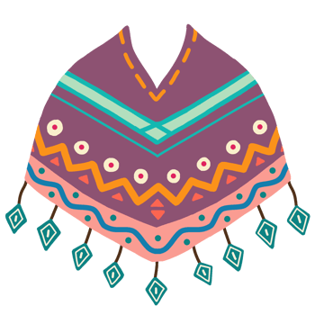 Traditional ponchos illustration png