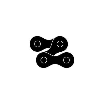 Letter Z created from Chain Silhouette for Motorcycle, Bike or Bicycle, Machinery, can use for Art Illustration, Logo Type, Pictogram, Website or Graphic Design Element. Vector Illustration