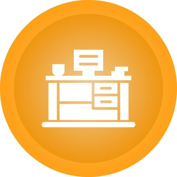 Office Desk Vector Icon