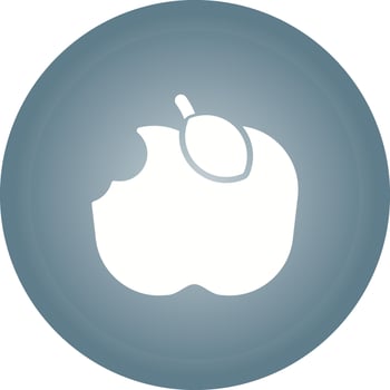 Apple Eaten Vector Icon
