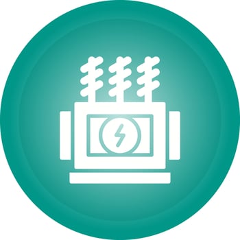 Power Transformer Vector Icon