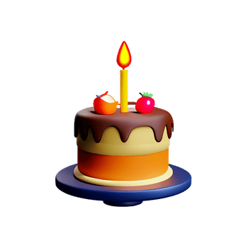 cake 3d icon illustration png