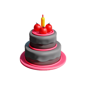 cake 3d icon illustration png