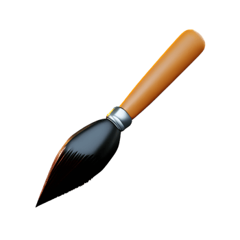 Brush 3d icon illustration png