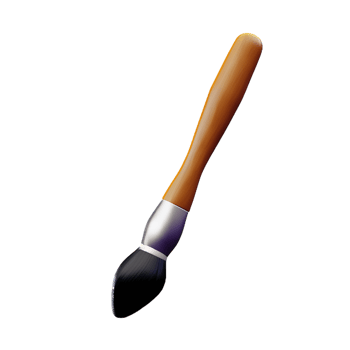 Brush 3d icon illustration png