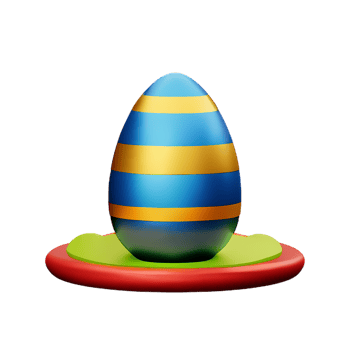 easter 3d icon illustration png