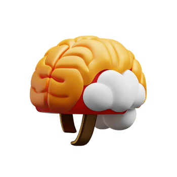 brain 3d icon illustration png