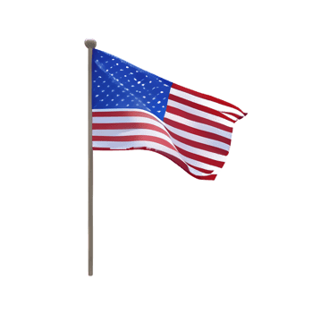 american flag 3d icon illustration png