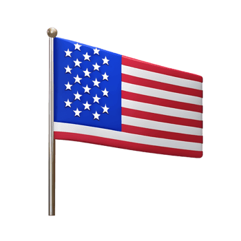 american flag 3d icon illustration png