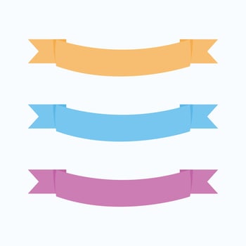 Vector set of ribbon banner label collection design vector illustration