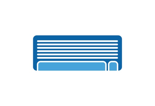 Air conditioner logo design, cleaning and repairing an air conditioner vector design concept