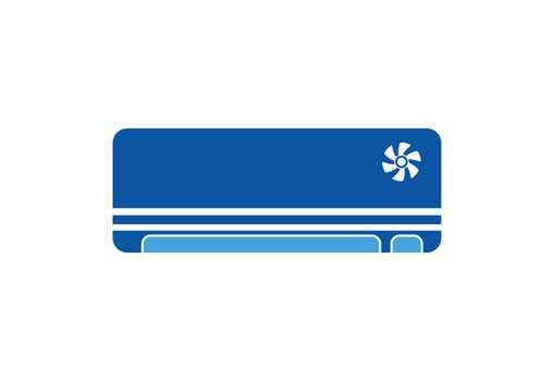 Air conditioner logo design, cleaning and repairing an air conditioner vector design concept