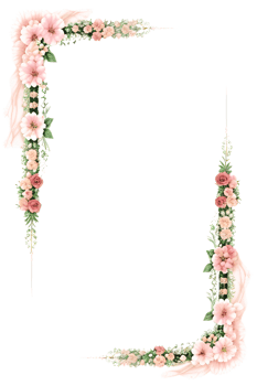 Floral Border Transparent Background PNG Image Ai Generative