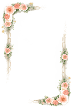 Floral Border Transparent Background PNG Image Ai Generative