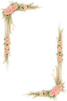 Floral Border Transparent Background PNG Image Ai Generative