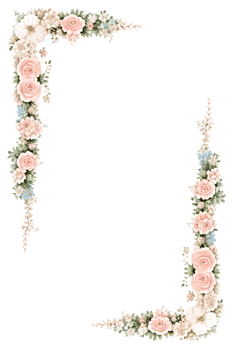 Floral Border Transparent Background PNG Image Ai Generative