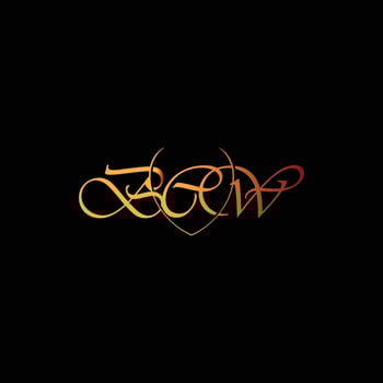 Print BCW text logo design monogram vector