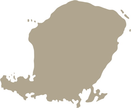 doodle freehand drawing of lombok island map. png
