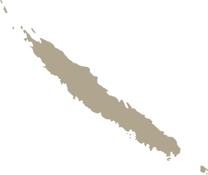 doodle freehand drawing of new caledonia island map. png