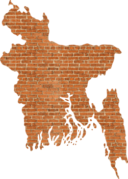 bangladesh map brick wall texture. png