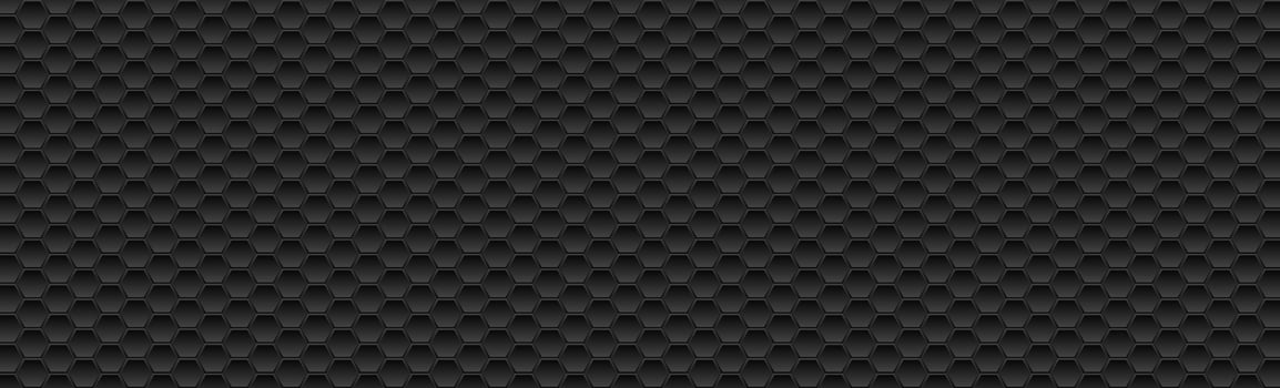 Black hexagonal texture abstract technology background vector