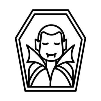 vampire icon,hallowen,isolate on white background. vector